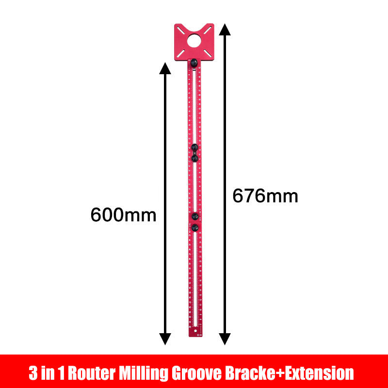 🔧 50% OFF NOW! ✨ 3-in-1 Router Milling Groove Bracket – Adjustable scales & modular design – Inch/cm markings, perfect for precision routing and joinery – sturdy and versatile 🛠️📐