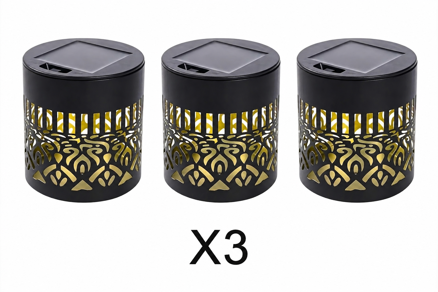 Solar Mandala Wall Light Outdoor Garden Fence Projector Lamp Patio Ambient Decor
