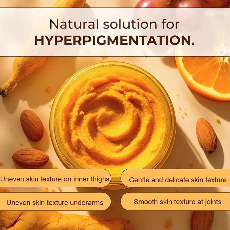 ✨ 50% OFF NOW! ⏰ Turmeric Nourishing Scrub 280g - Infused with natural turmeric extract and moisturizing ingredients. Gently exfoliates while deeply hydrating the skin, leaving it smooth, supple, and radiant.