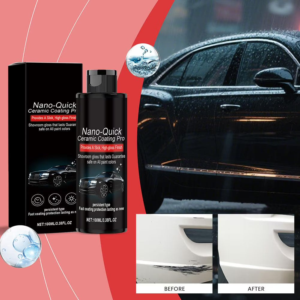 2026 NEW Nano-Quick Ceramic Coating Pro - for Car Detail - Instant Mirror-Like Shine & Paint Protection - Waterless Wash & Wax,Safe on All Finishes- 100ML