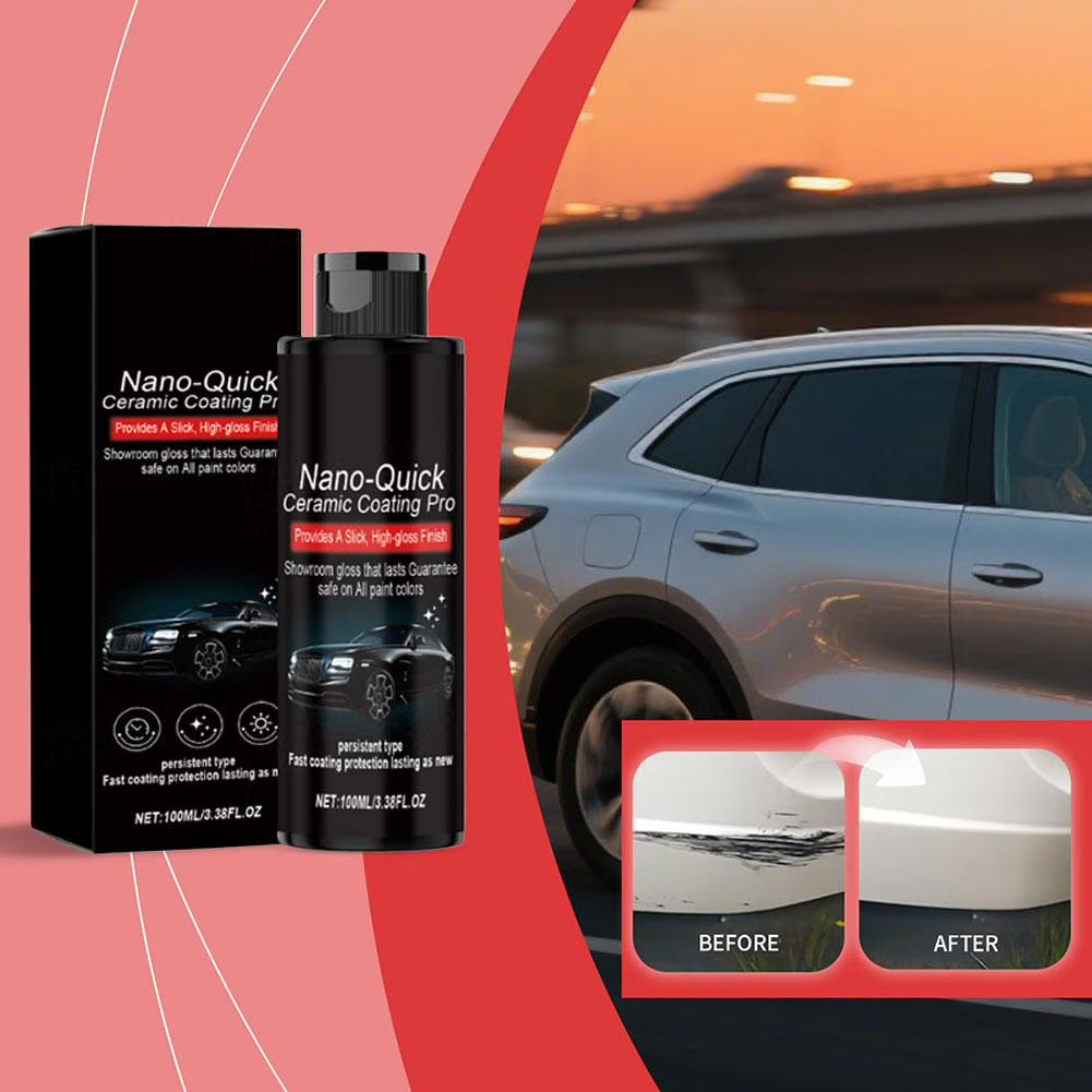 2026 NEW Nano-Quick Ceramic Coating Pro - for Car Detail - Instant Mirror-Like Shine & Paint Protection - Waterless Wash & Wax,Safe on All Finishes- 100ML