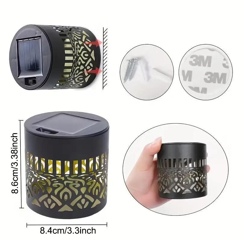Solar Mandala Wall Light Outdoor Garden Fence Projector Lamp Patio Ambient Decor
