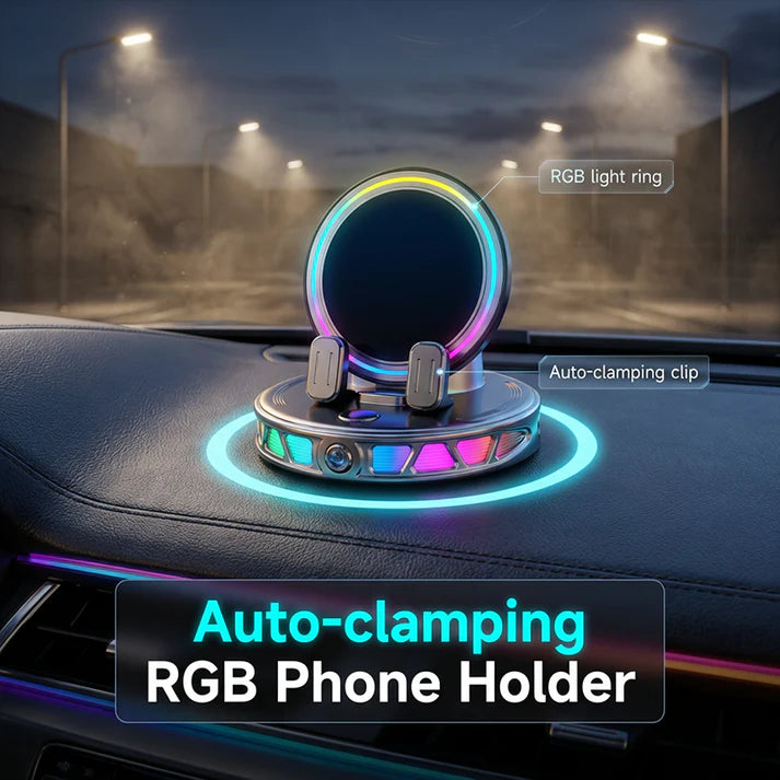 Car Phone Mount ✅ Auto-Clamping & Wireless Charging | Safe One-Hand Driving 🚗