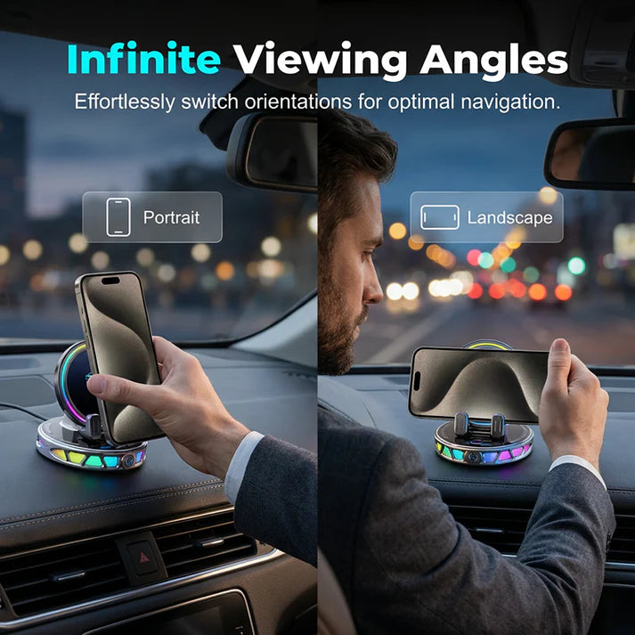 Car Phone Mount ✅ Auto-Clamping & Wireless Charging | Safe One-Hand Driving 🚗