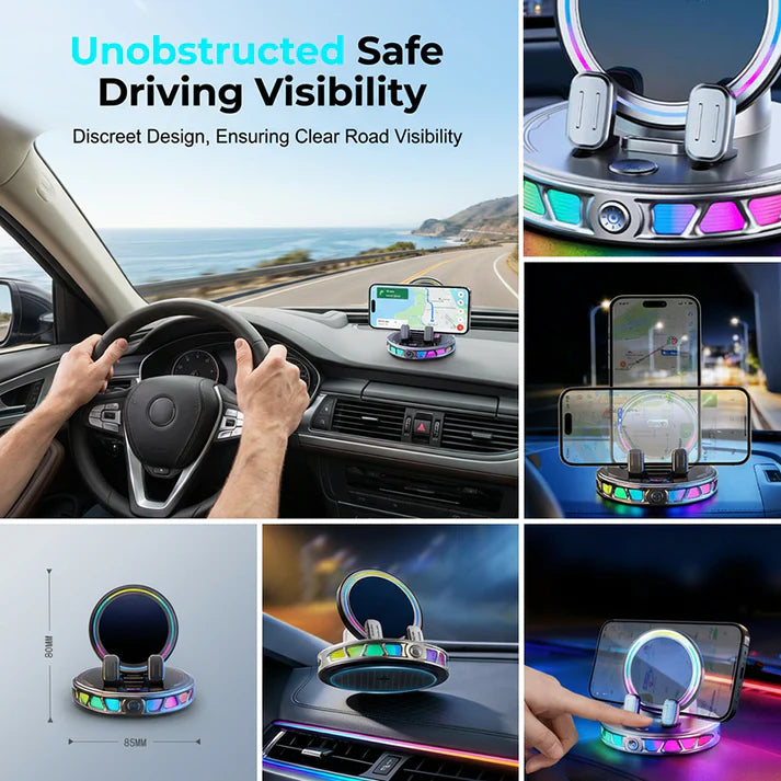 Car Phone Mount ✅ Auto-Clamping & Wireless Charging | Safe One-Hand Driving 🚗