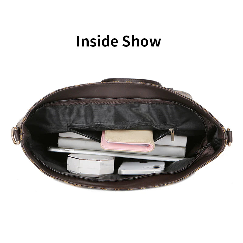 Stylish 6-in-1 Mother & Baby Bag Set – Printed, Versatile Shoulder, Crossbody & Handbag for Everyday Use