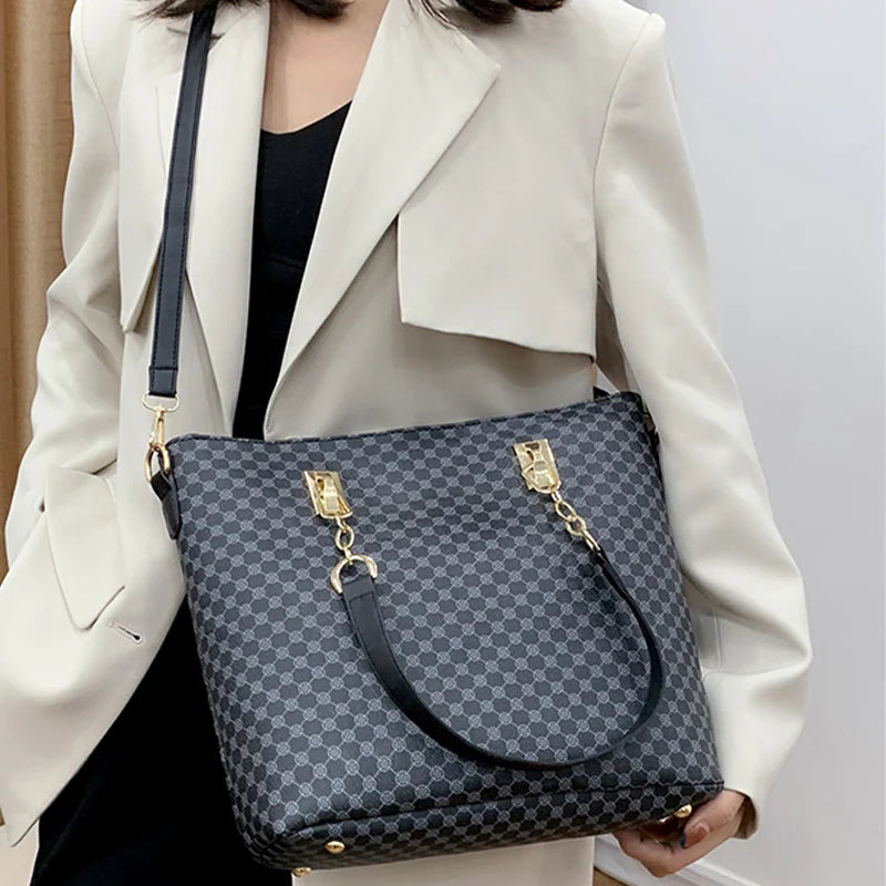 Stylish 6-in-1 Mother & Baby Bag Set – Printed, Versatile Shoulder, Crossbody & Handbag for Everyday Use